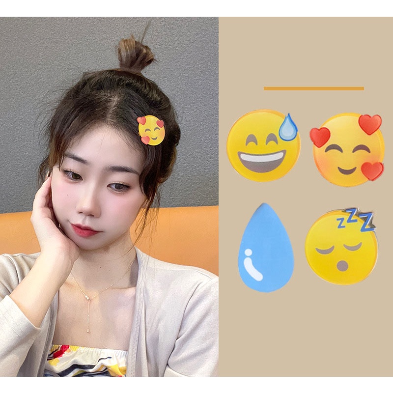 Kẹp tóc mái hình sticker đáng yêu cho nữ K81