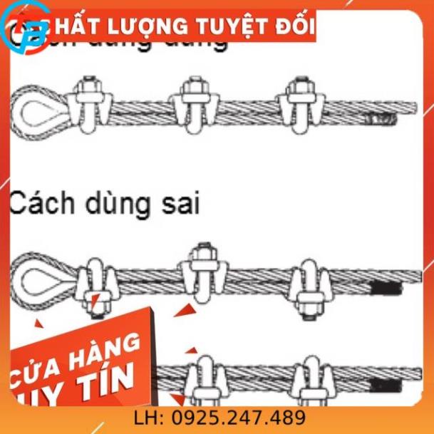 [GIÁ SỈ] Ốc Siết Cáp INOX 304 Size To ( Bịch 5 cái ) [SIÊU RẺ]  - Cáp Thép Thái Bình Vina