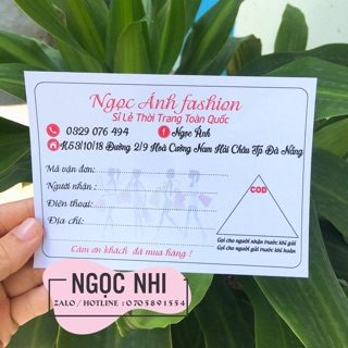 Phiếu ship hàng cute cho shop