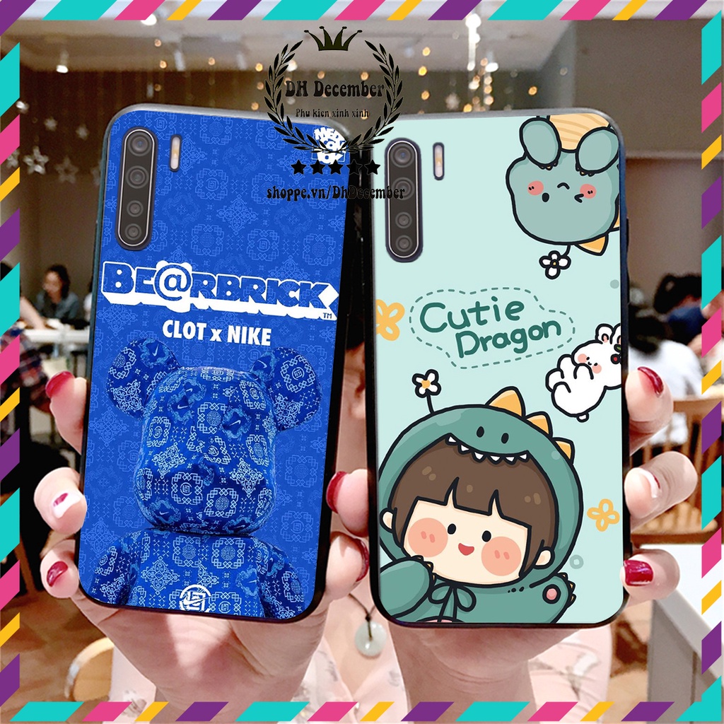 Ốp lưng Oppo A91 / RENO 3 / RENO 3 PRO in hình 3D lucky, gấu Brick xinh xắn - KHÔNG NÊN BỎ LỠ