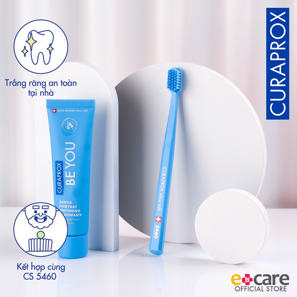 Kem đánh răng Curaprox BE YOU trắng răng tự nhiên 60ml [Dâu đen + Cam thảo]