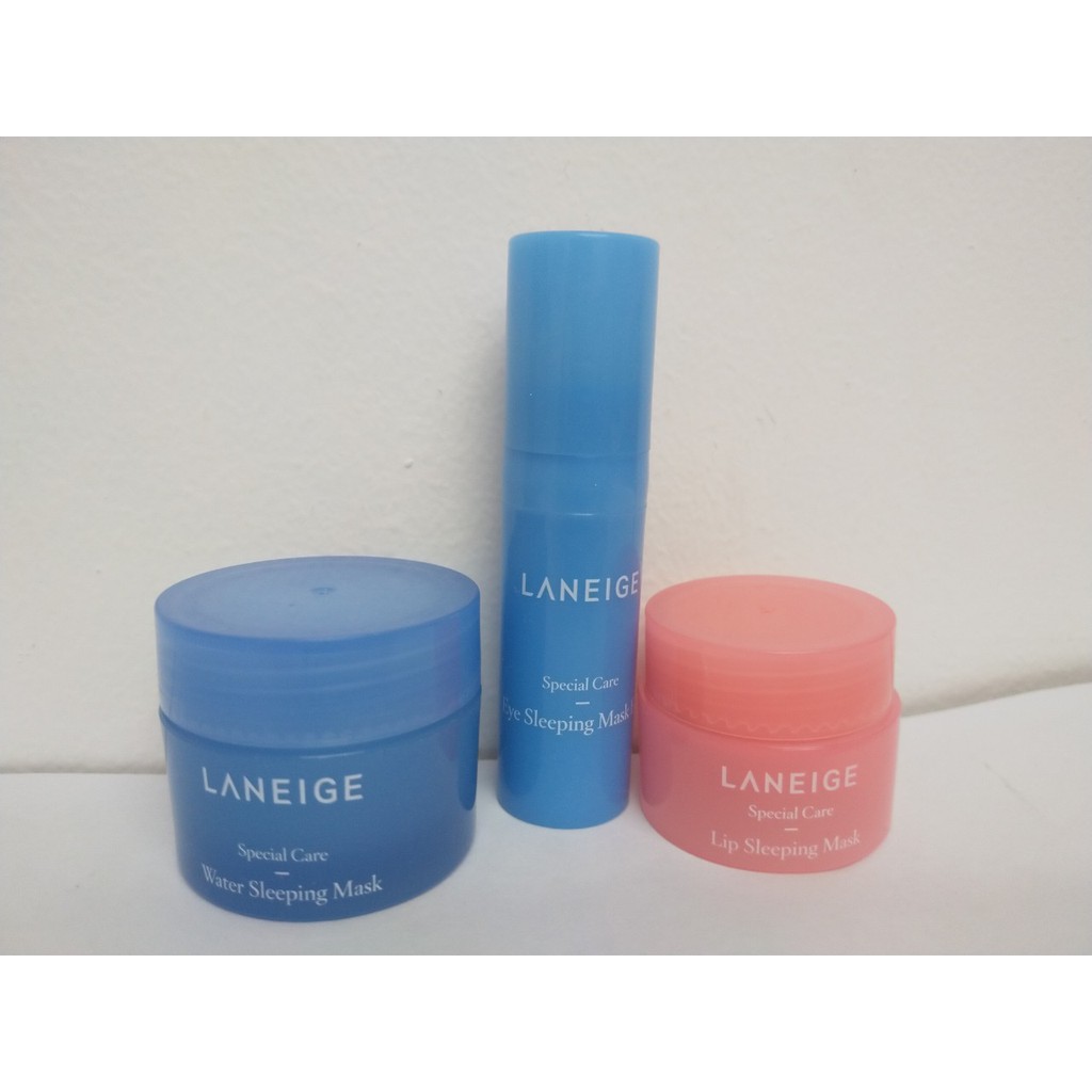 Combo 3 mặt nạ ngủ Laneige dành cho Mắt - Mặt - Môi