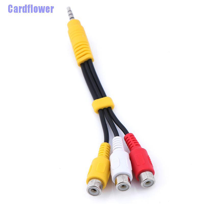 (Hàng Mới Về) Cáp Chuyển Đổi Âm Thanh / Hình Ảnh Từ 3.5mm Sang 3 Rca 1