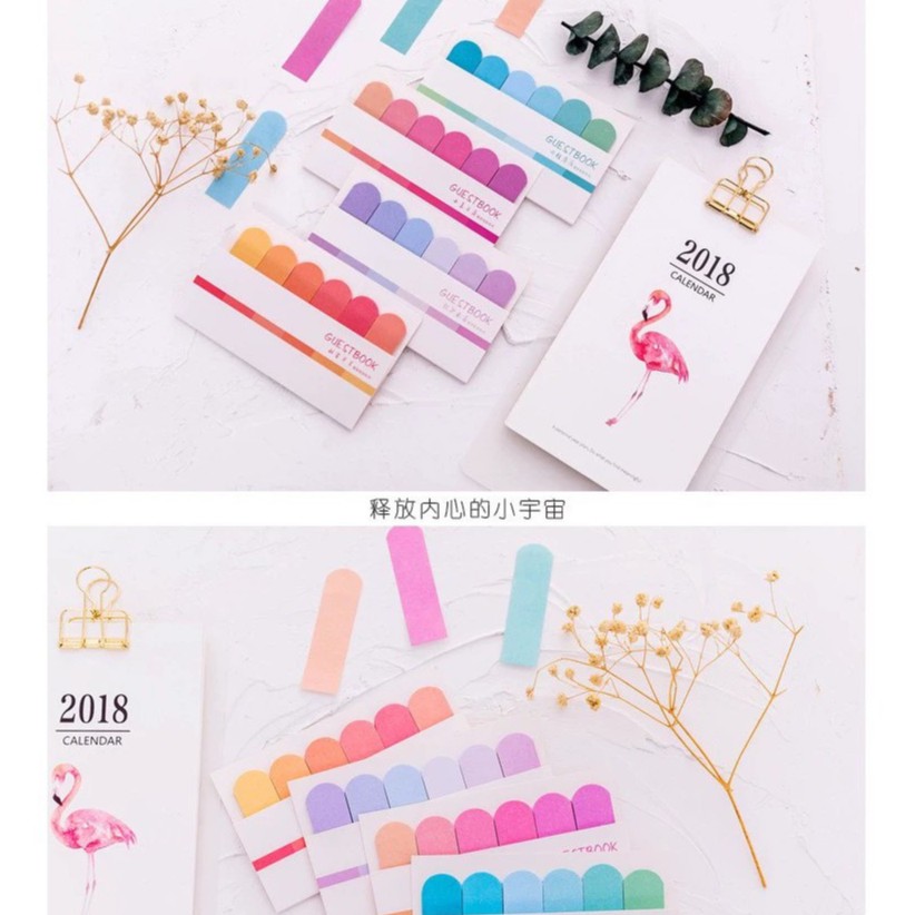 Giấy ghi chú label marker pastel đánh dấu ghi chú trang Taro Stationery