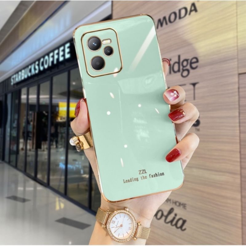 Ốp lưng Realme C35 / Narzo 50A prime dẻo xi bóng viền màu sang chảnh bảo vệ camera