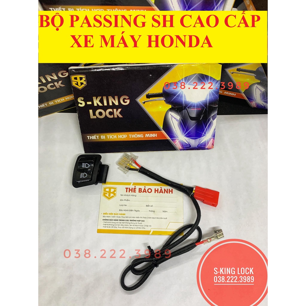 Bộ Công Tắc Passing SH Cho Xe Honda | S-KING LOCK - BẢO HÀNH 12 THÁNG