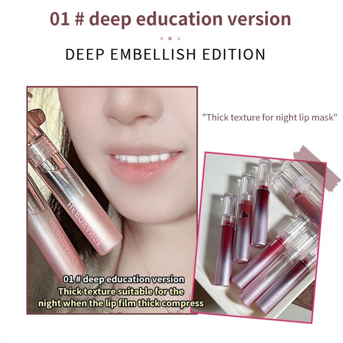 Son Môi Dạng Lỏng 8 Màu Nhung Dưỡng Ẩm Chống Thấm Nước Không Dính Ly Lâu Trôi