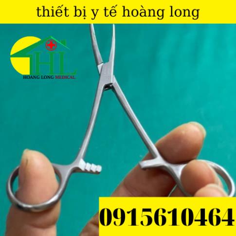 Panh Y Tế, Panh Gắp Phẫu Thuật, Pen Kẹp Y Tế, Panh Cong Không Mấu 16cm - Hàng Pakistan