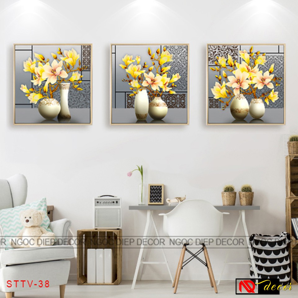 Tranh dán tường Cầu Thang 3D, gỗ nhựa dày 3mm,  Chống ẩm mốc kèm băng dính xốp