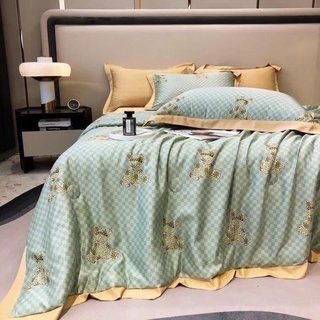 Bộ chăn ga gối lụa thái nhập khẩu cao cấp, chất liệu lụa thái thoáng khí mềm mịn, miễn phí bo chun theo yêu cầu