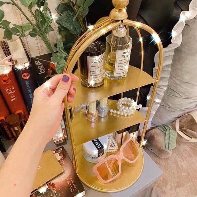 Kệ Để Mỹ Phẩm Lồng Chim 3 Tầng Thiết Kế Sang Trọng
