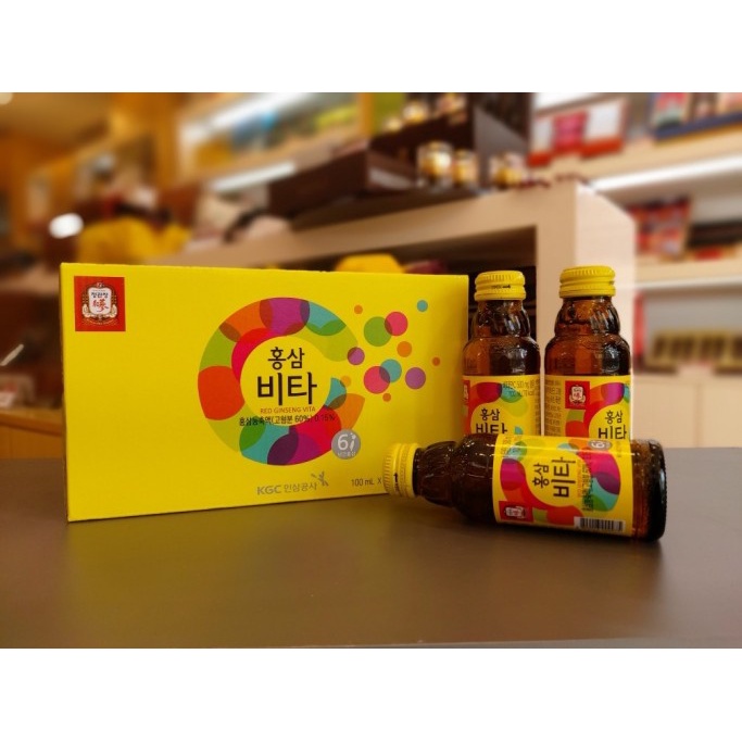 Nước Uống Tăng Lực Hồng Sâm Vita Hàn Quốc KGC Cheong Kwan Jang 홍삼 비타 (100ml x 10 chai)