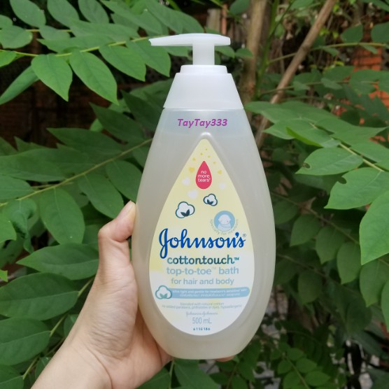 Sữa tắm gội toàn thân mềm mịn Johnson' baby bath Cotton touch 500ml