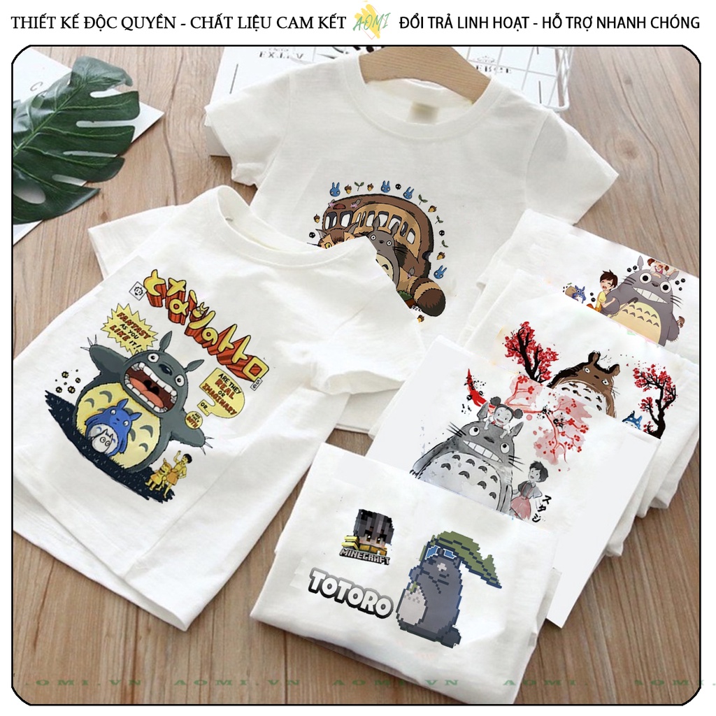 ÁO THUN TOTORO HOẠT HÌNH NHẬT BẢN UNISEX PHÔNG NAM NỮ GIA ĐÌNH CẶP ĐÔI CÓ SIZE TRẺ EM CHO BÉ TRAI GÁI JAPAN  AOMIVN