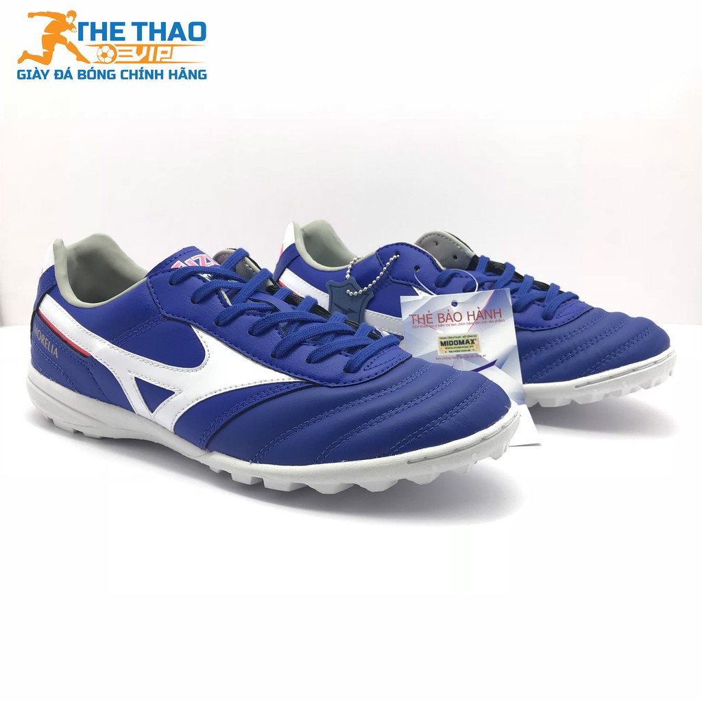 Giày đá banh chính hãng Mizuno Morelia TF - Xanh Trắng BỀN ĐẸP '