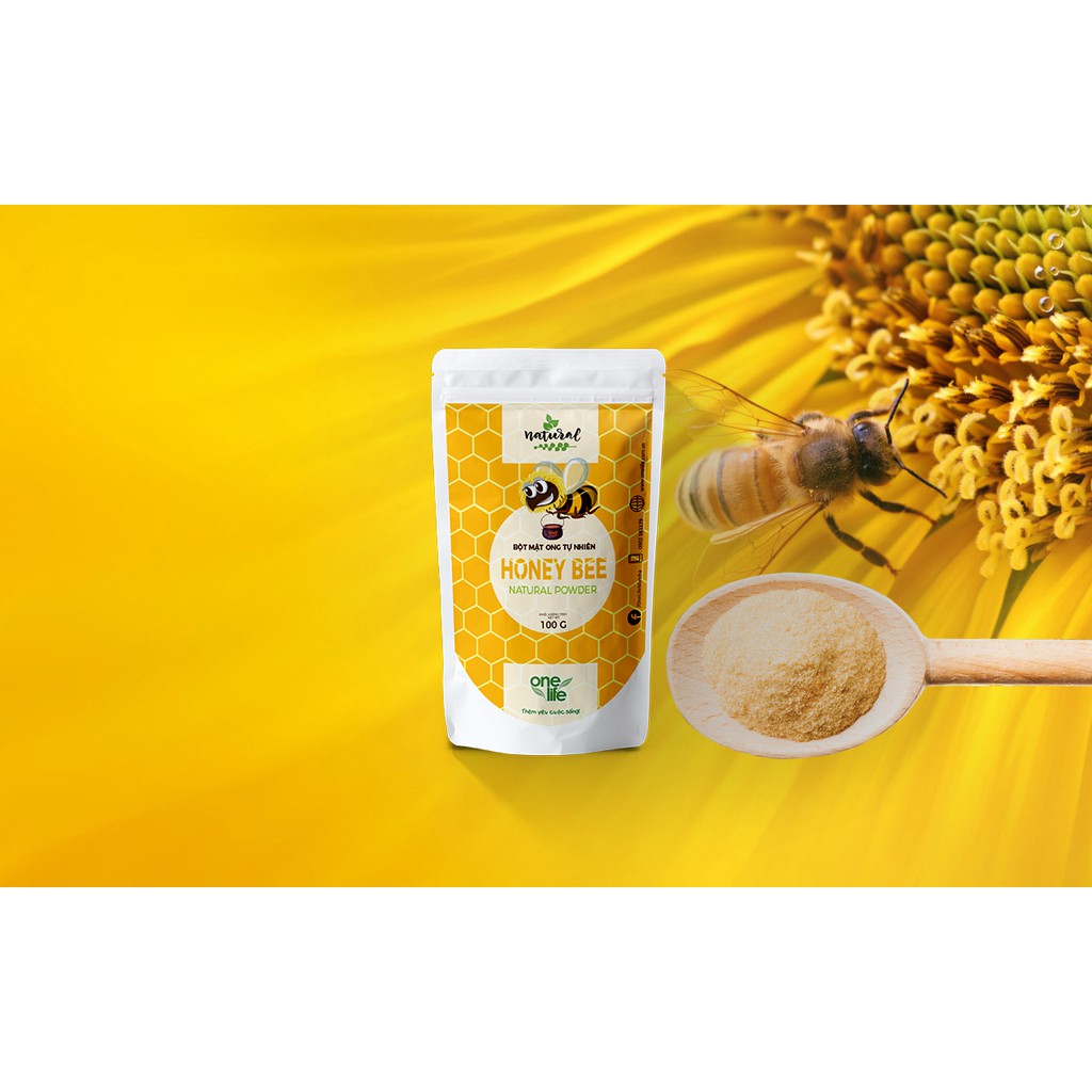 Túi 100gr Bột Mật Ong ONELIFE nguyên chất hòa tan uống liền, thay đường ăn kiêng