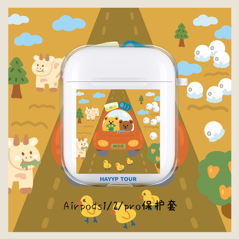 Vỏ Bảo Vệ Hộp Sạc Tai Nghe airpods 1 2 Pro 3rd Generation Pro 1/2 Trong Suốt Chống Sốc Họa Tiết Hoạt Hình Kiểu Nhật Hàn Dễ Thương