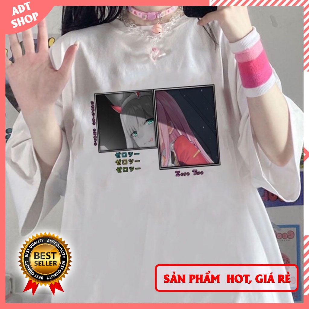 Áo thun tay ngắn in hình anime Darling In The Franxx Zero Two phong cách Harajuku Nhật Bản mới nhất