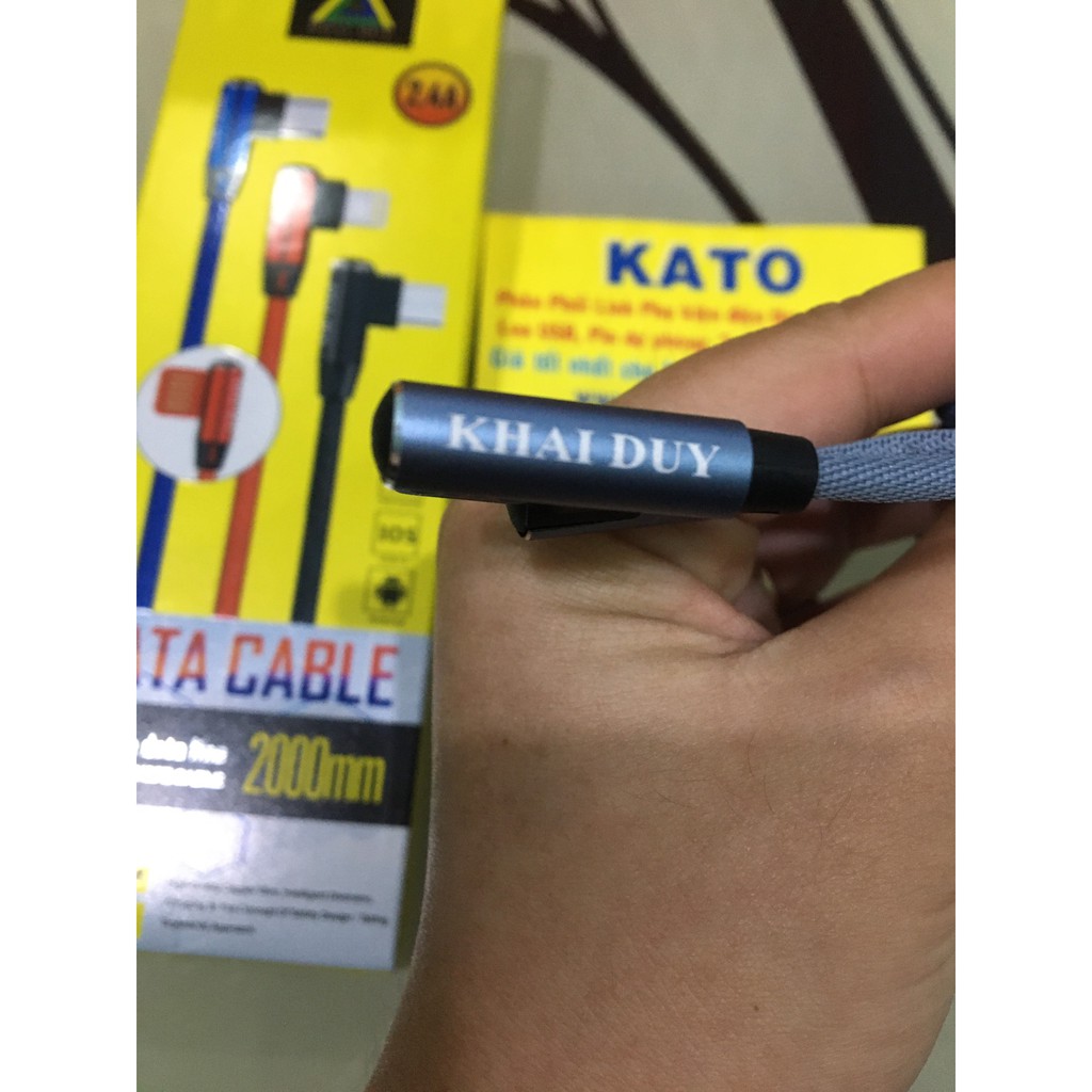 Cáp Sạc Nhanh Khai Duy CD004I  2.4A Dài 2 mét-Dây Sạc- BH 1 Năm