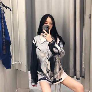 áo sơ mi nữ  vải lụa họa tiết đẹp