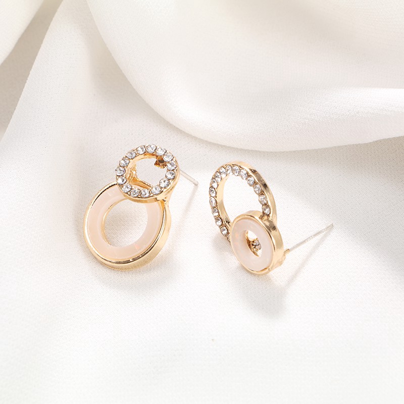 Bông Tai Mạ Bạc 925 Kiểu Hình Học Xinh Xắn Thời Trang