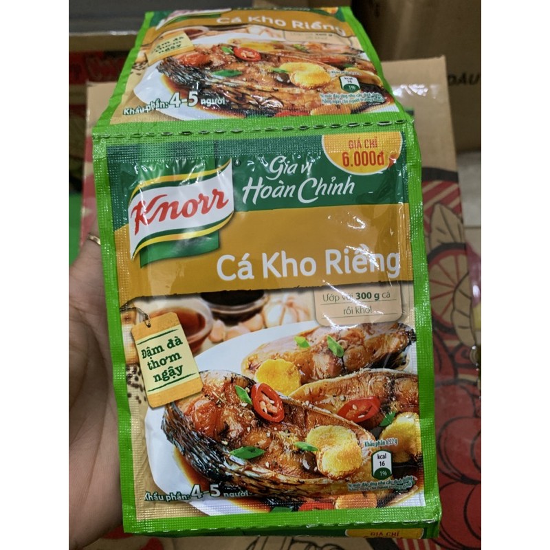 combo 6 gói gia vị cá kho riềng knorr 28g/ 1 gói
