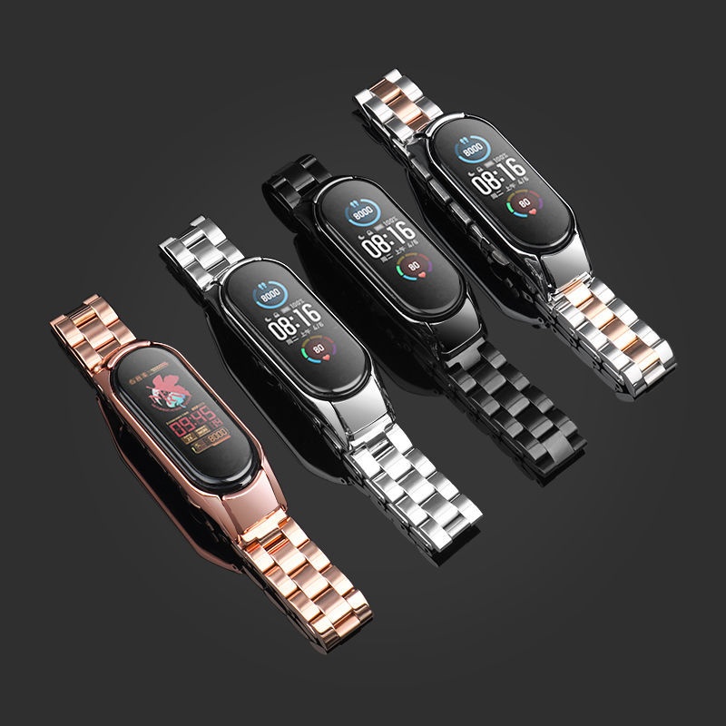 Dây Đeo Thay Thế Bằng Kim Loại Không Gỉ Từ Tính Cho Xiaomi Band 7 Mi Band 6 / 5 Xiaomi Band 4 / 3