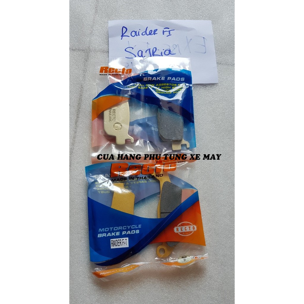 Bố thắng đĩa Recto ( 2 cặp trước - sau ) xe Raider Fi/ Satria