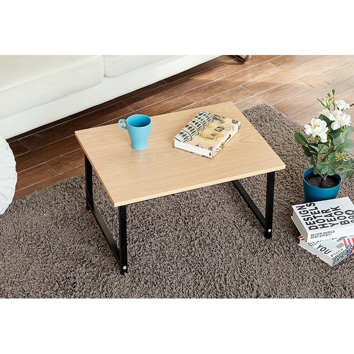 Bàn Trà/ Bàn Làm Việc Mặt Ván Okal Chân Sắt Mini - KARLMA TABLE - ORI NỘI THẤT HÀN QUỐC