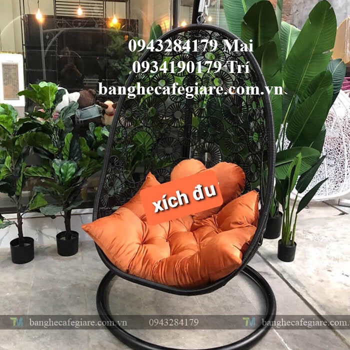 ghế xích đu ngoài trời xích thư giãn trang trí ban công gia đình