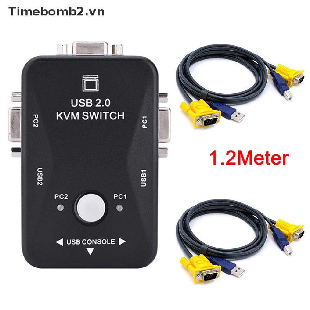 Bộ Chia Cáp Vga USB 2.0 KVM 2 Cổng Đặc Biệt Cho Chuột Và Máy Tính
