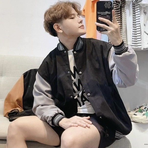 Áo Khoác Nam Bomber Da Lộn Nam Nữ Unisex Form Rộng Cao Cấp Phong Cách Hàn Quốc Gen Z Street Style Mr Smile 99 Shop