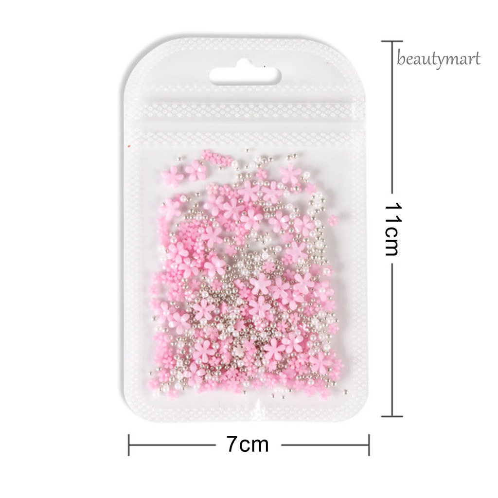 [Hàng mới về] Túi hạt cườm hình hoa 3D trang trí móng đa năng chống nước cho salon