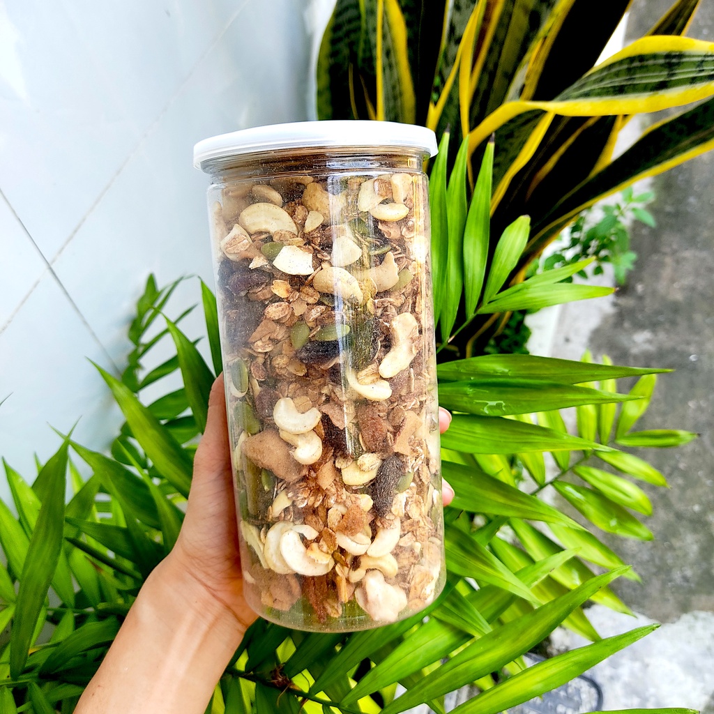 Granola Ăn Kiêng Nhiều Hạt 500g Ngũ Cốc Ăn Kiêng Không Đường