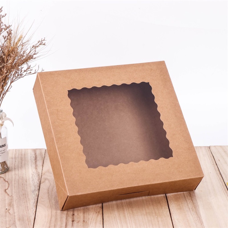 Hộp kraft nắp kiếng 23cm-26cm