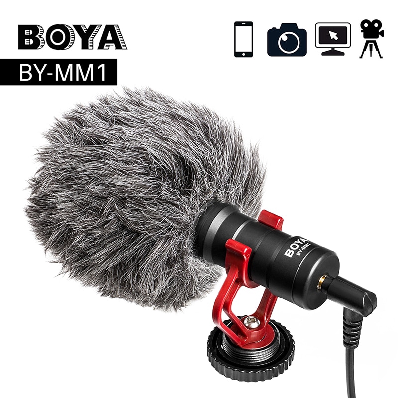 BOYA BY-MM1 microphone set for DSLR camera / smartphone / Osmo Pocket / iPhone video recording Youtube