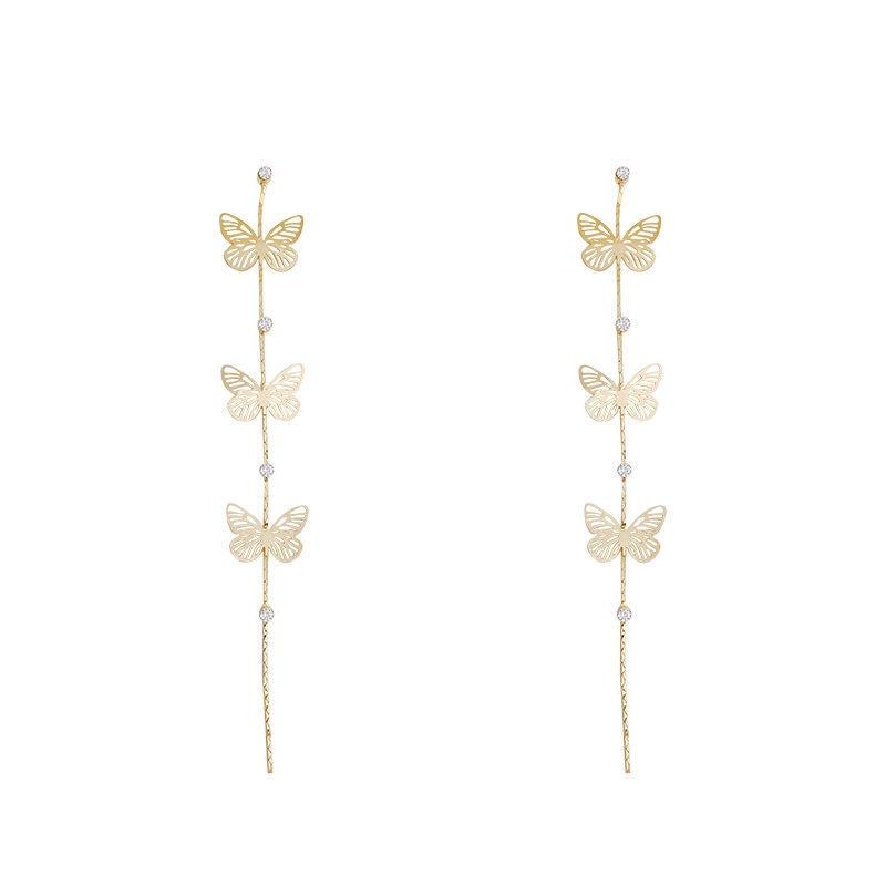 Bông Tai Hình Bướm Dáng Dài Xinh Xắn Dành Cho Nữ