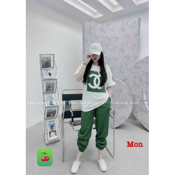 Set bộ thể thao Cha.nel ống quần bo chun (kèm ảnh thật)