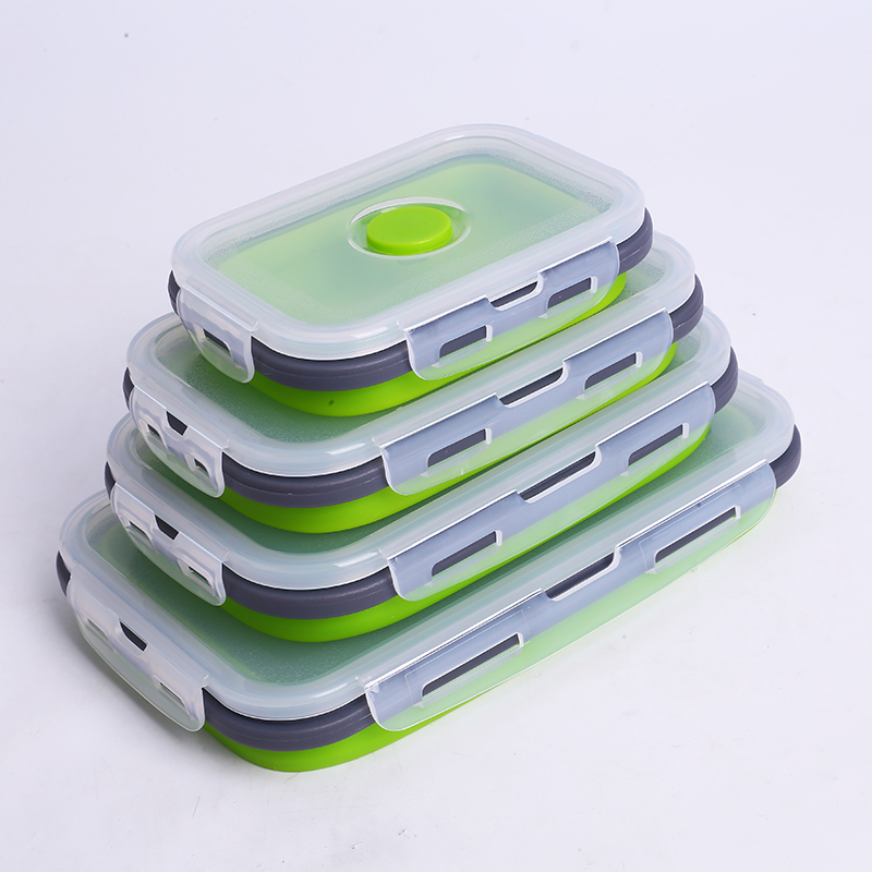 Hộp Đựng Thức Ăn Bằng Silicon Có Thể Gấp Gọn Tiện Lợi