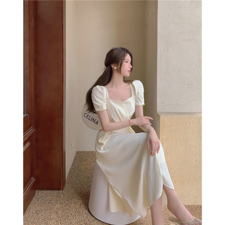 Đầm Dài Tay Phồng Phong Cách Pháp Thời Trang Mùa Hè Hàng Mới 2022 Dành Cho Nữ