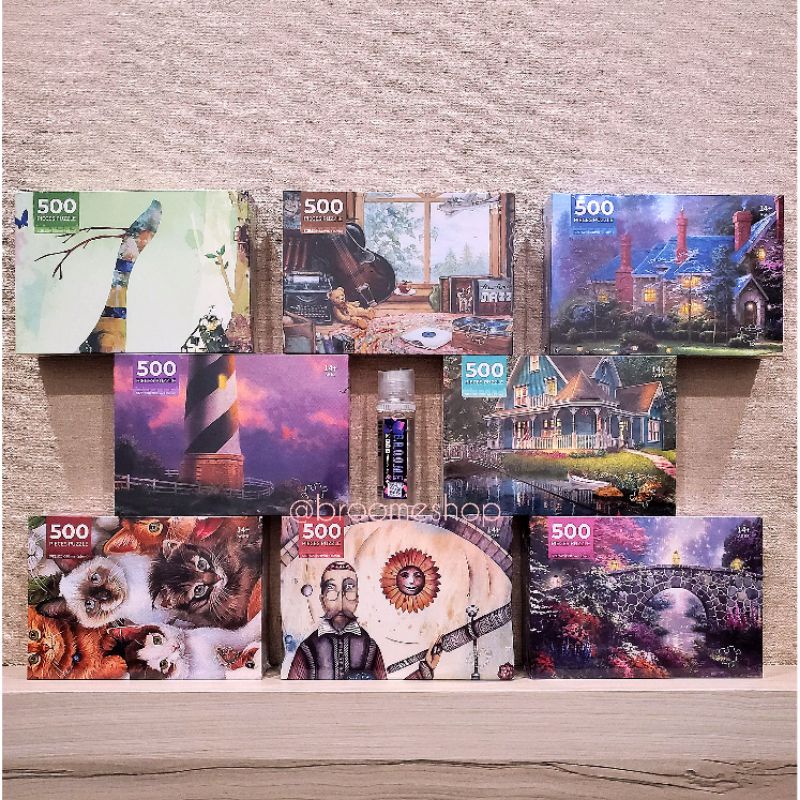 Bộ đồ chơi giáo dục Bộ tranh xếp hình cho bé cao cấp 500 mảnh ghép Puzzle Cao Cấp Tranh Xếp Hình Phong Cảnh Hoạt Hình