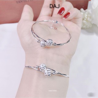 Lắc tay bạc Vòng tay nữ xoắn kèm bi cát
