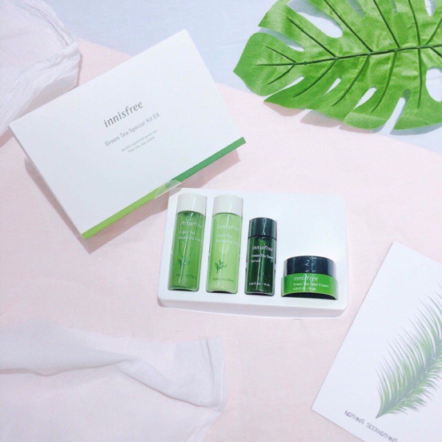 BỘ KEM DƯỠNG ẨM DA TRÀ XANH mini Innisfree Green Tea Special Kit 4 in 1