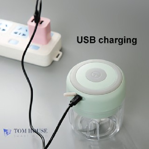 Máy xay tỏi ớt bằng điện cầm tay mini tiện dụng - Máy xay đa năng 250ml