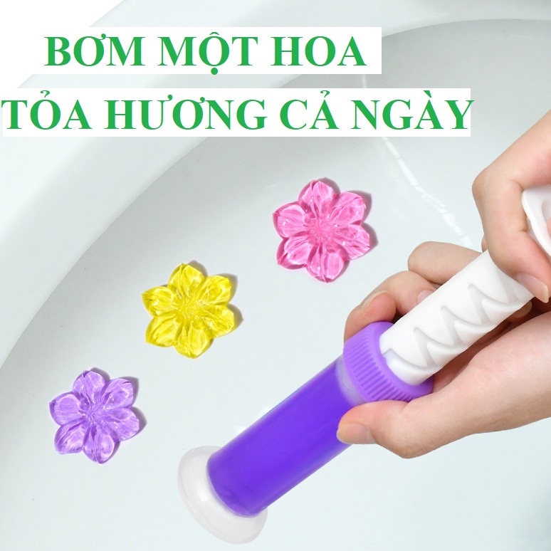 GEL THƠM Khử Trùng Toilet, GEL Khử mùi Dạng Thạch Hình Bông hoa - 6 Mùi Hương