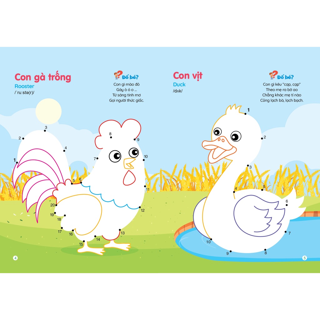 Sách - TÔ MÀU NỐI SỐ, GIẢI ĐỐ THÔNG MINH (Dành cho trẻ từ 2-6 tuổi)