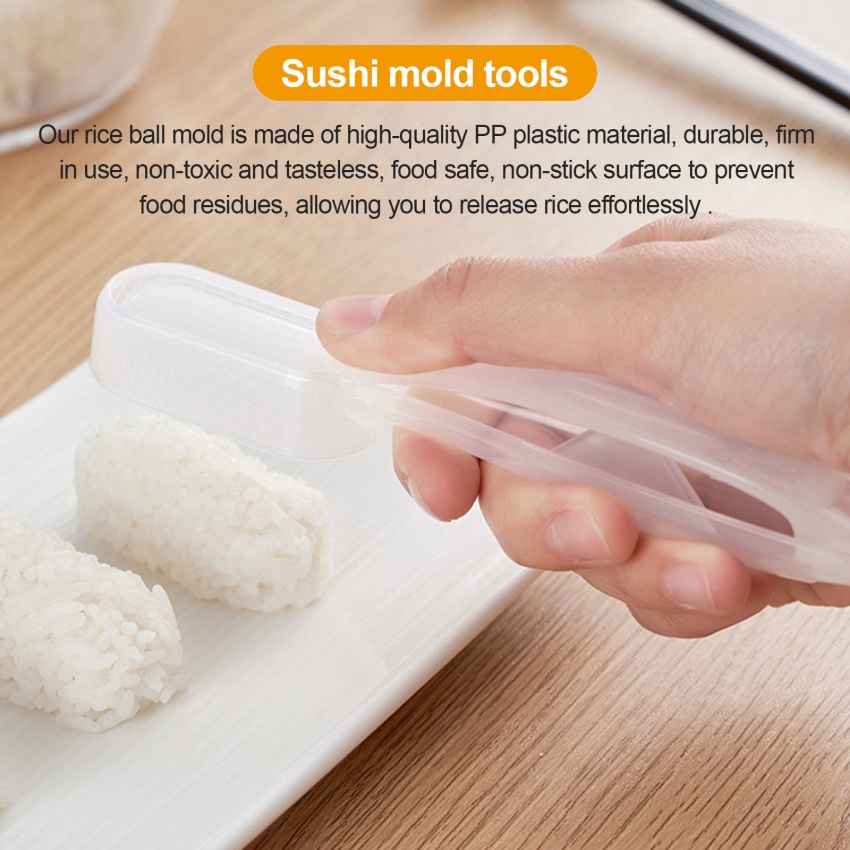 Khuôn Làm Cơm Nắm / Sushi DIY Kèm Muỗng Mini Tiện Lợi Dành Cho Nhà Bếp