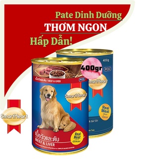 [Rẻ vô Địch][Có Sẵn]Thùng 24 Lon Pate Cho Chó Lớn Smart Heart Adult 400g