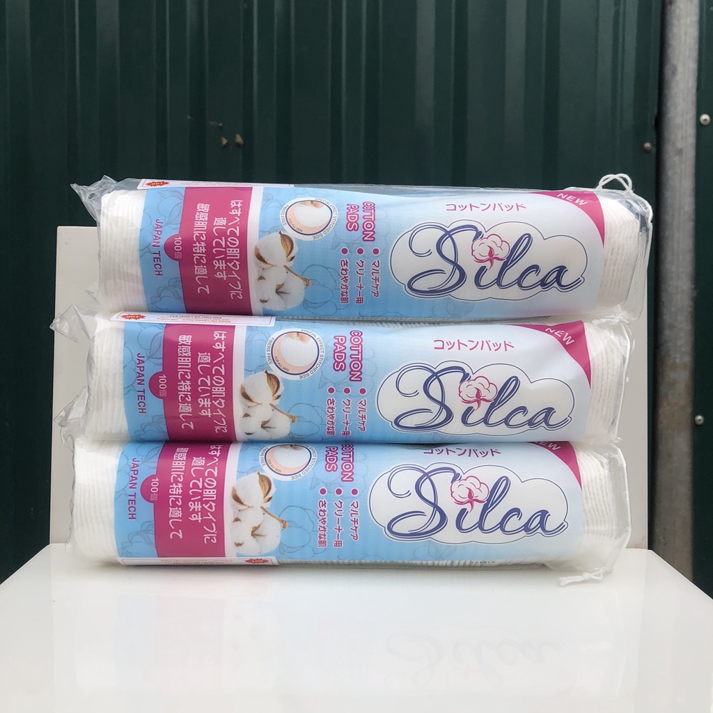 Bông tẩy trang tròn mỏng mềm mịn 100% cotton chất lượng tốt giá rẻ Silca 100 miếng