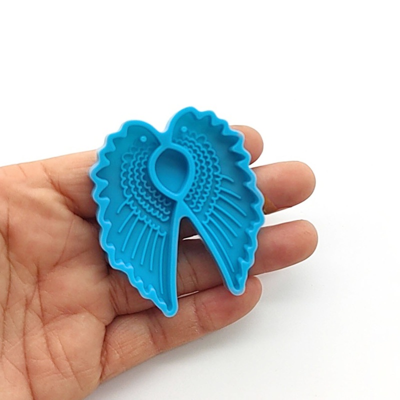 Sa Khuôn Silicone Làm Mặt Trang Sức Hình Đôi Cánh Thiên Thần DIY